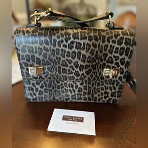 Henri Bendel West 57th Leopard School Bag Pristine Condition RARE